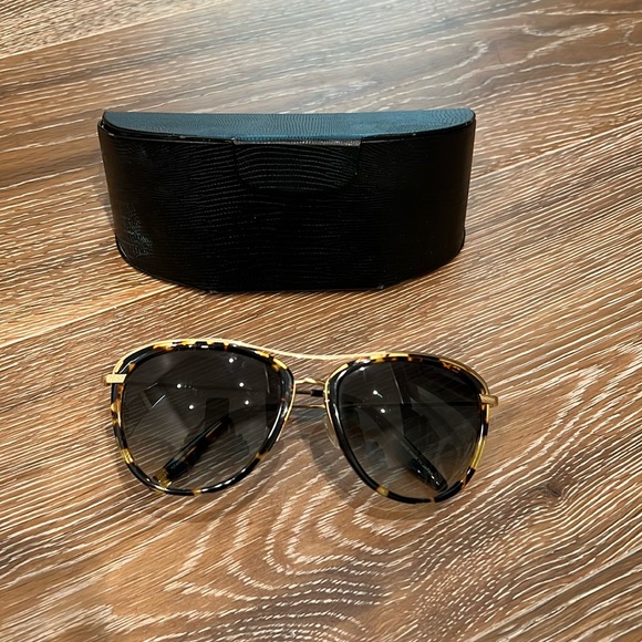 Barton Perreira tortoise shell aviator sunglasses